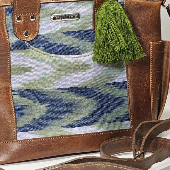 Mini Aria Convertible Day Bag Shoulder Or Backpack Brown Leather And Canvas - Picture 6 of 15